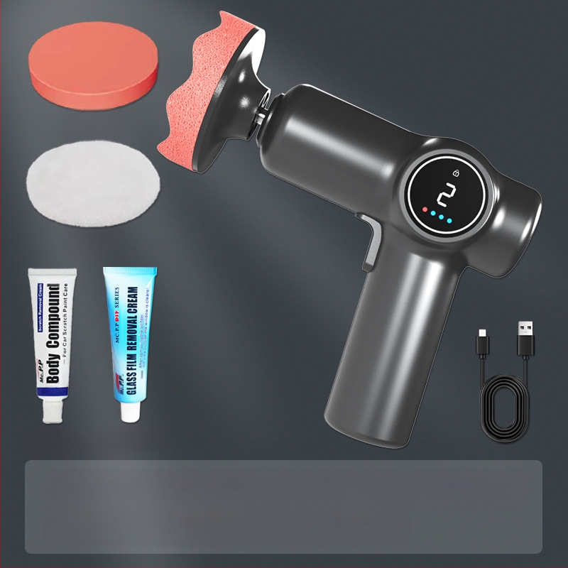 Belaidė poliravimo mašina automobiliams, dviejų paskirčių naudojimui auto ir namams, reguliuojamas greitis, ABS medžiaga