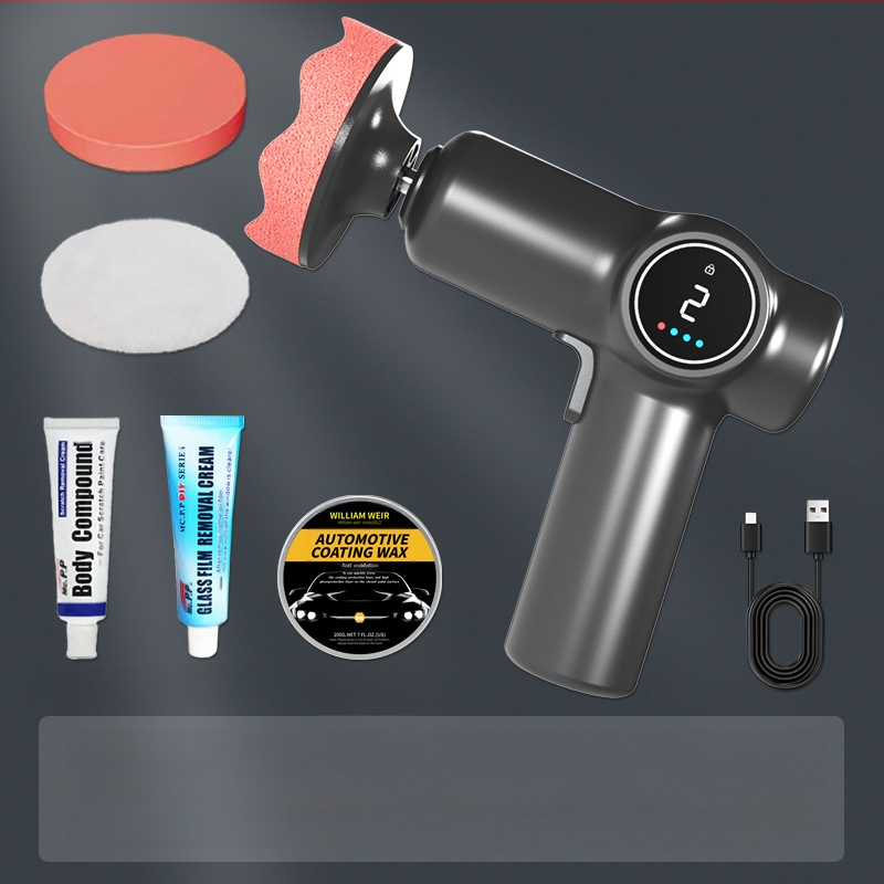 Belaidė poliravimo mašina automobiliams, dviejų paskirčių naudojimui auto ir namams, reguliuojamas greitis, ABS medžiaga