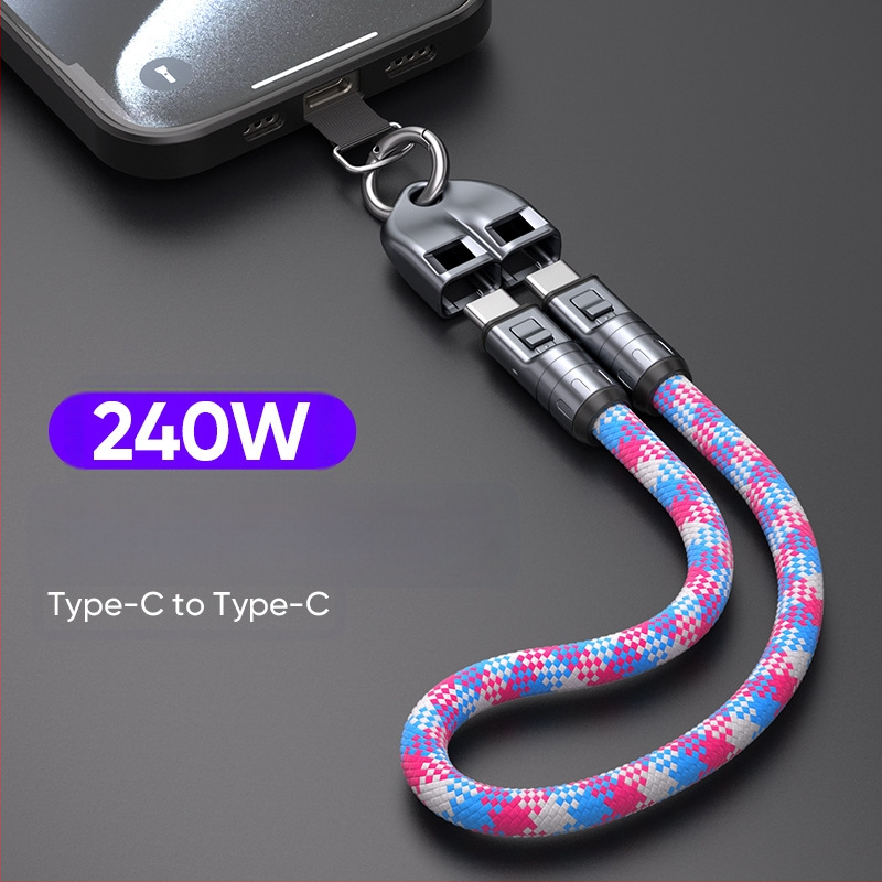 Nothing USB-C 2-v-1 kábel s šnúrkou, PD rýchlonabíjanie, telo zliatiny, maximálny výstup 48V 5A