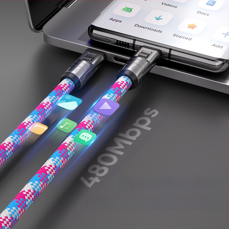 Nothing USB-C 2-v-1 kábel s šnúrkou, PD rýchlonabíjanie, telo zliatiny, maximálny výstup 48V 5A