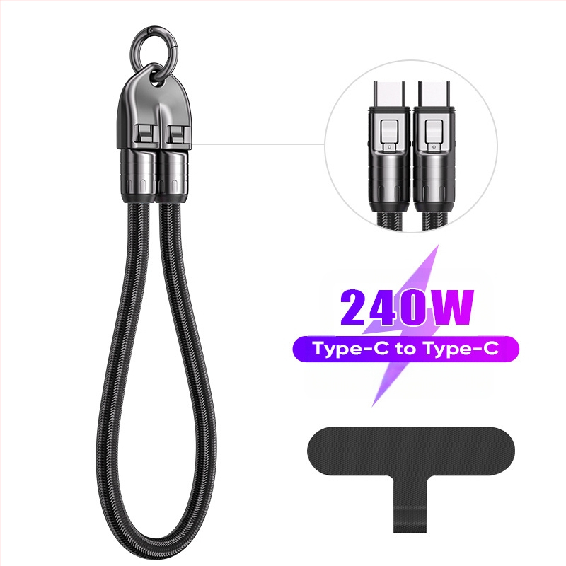 Nothing USB-C 2-v-1 kábel s šnúrkou, PD rýchlonabíjanie, telo zliatiny, maximálny výstup 48V 5A