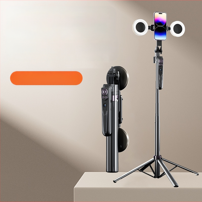 Μονόποδο για σέλφι με AI παρακολούθηση προσώπων και ενσωματωμένο στήριγμα κάμερας, κράμα αλουμινίου, περιστροφή κατά 360° κάθετα, περιστροφή κατά 180° οριζόντια, βάρος 620 g