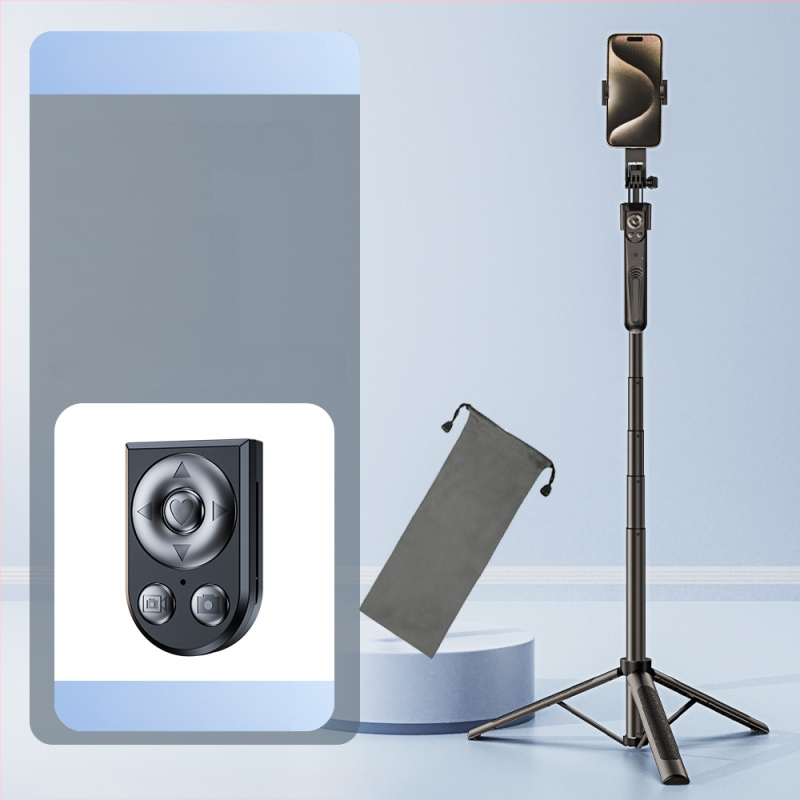 Μονόποδο για σέλφι με AI παρακολούθηση προσώπων και ενσωματωμένο στήριγμα κάμερας, κράμα αλουμινίου, περιστροφή κατά 360° κάθετα, περιστροφή κατά 180° οριζόντια, βάρος 620 g