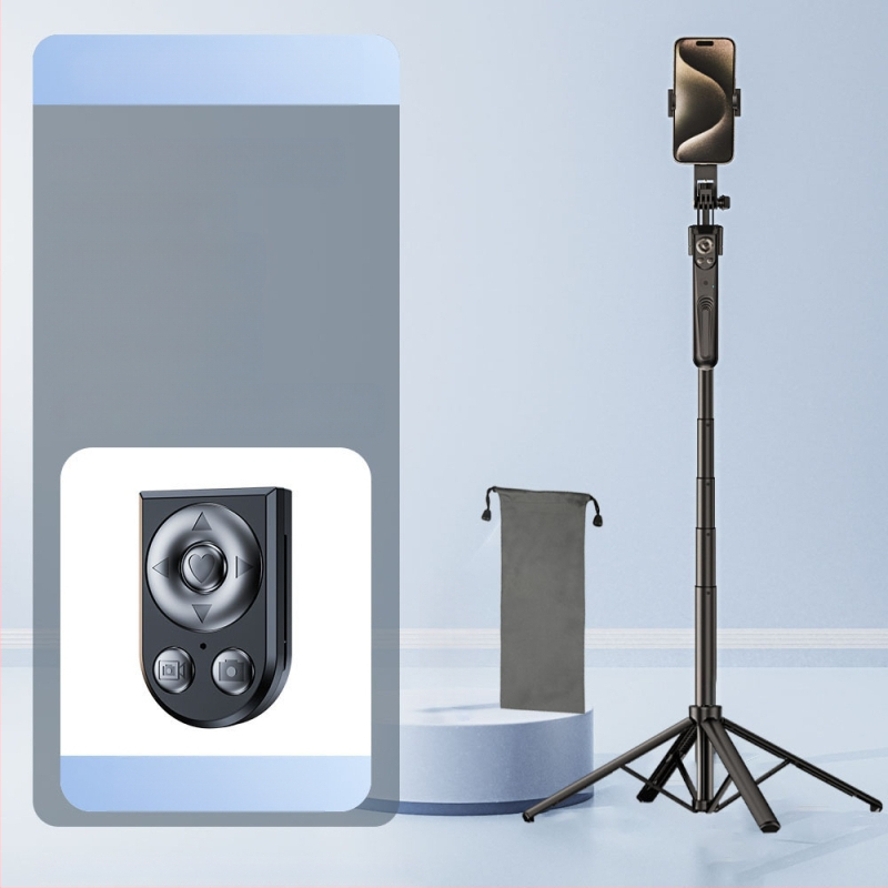 Μονόποδο για σέλφι με AI παρακολούθηση προσώπων και ενσωματωμένο στήριγμα κάμερας, κράμα αλουμινίου, περιστροφή κατά 360° κάθετα, περιστροφή κατά 180° οριζόντια, βάρος 620 g