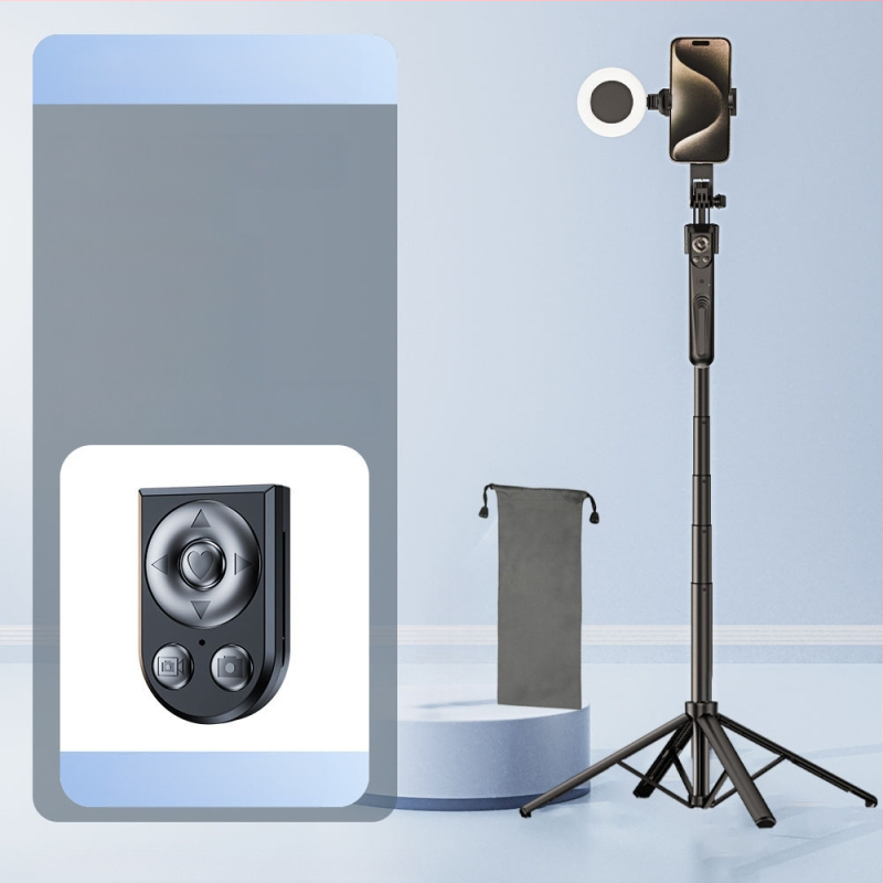 Μονόποδο για σέλφι με AI παρακολούθηση προσώπων και ενσωματωμένο στήριγμα κάμερας, κράμα αλουμινίου, περιστροφή κατά 360° κάθετα, περιστροφή κατά 180° οριζόντια, βάρος 620 g