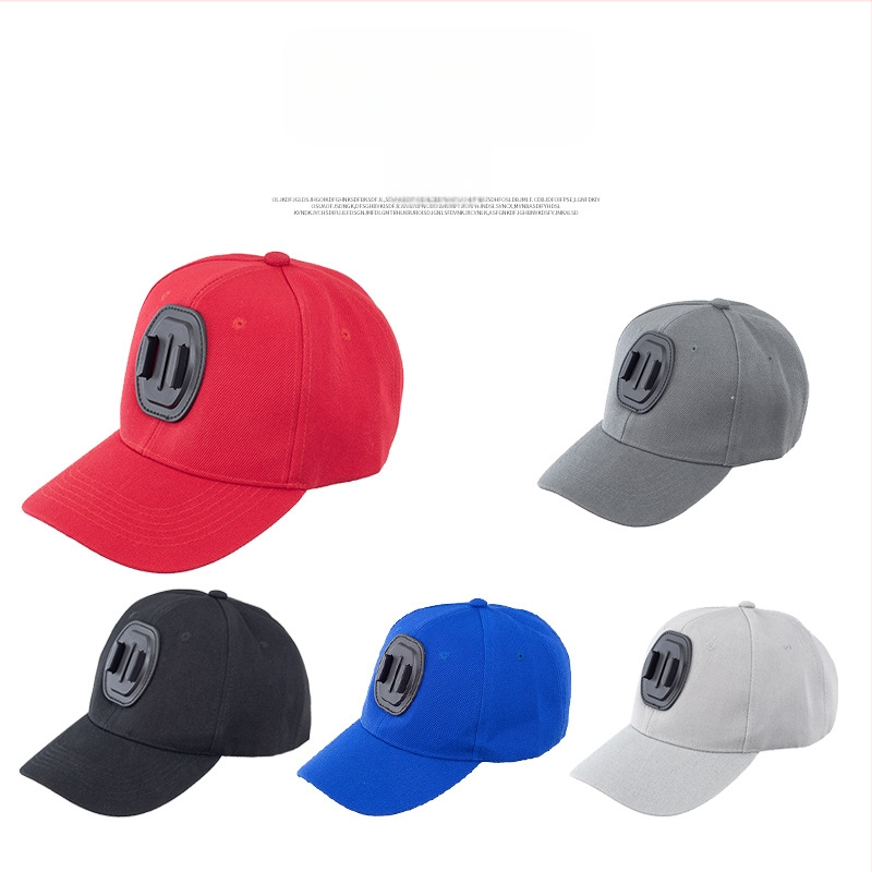 Baseball kapa za GoPro, Yi i SJCam akcijske kamere - produženi obod, Khaki marka, s ispisanim logom