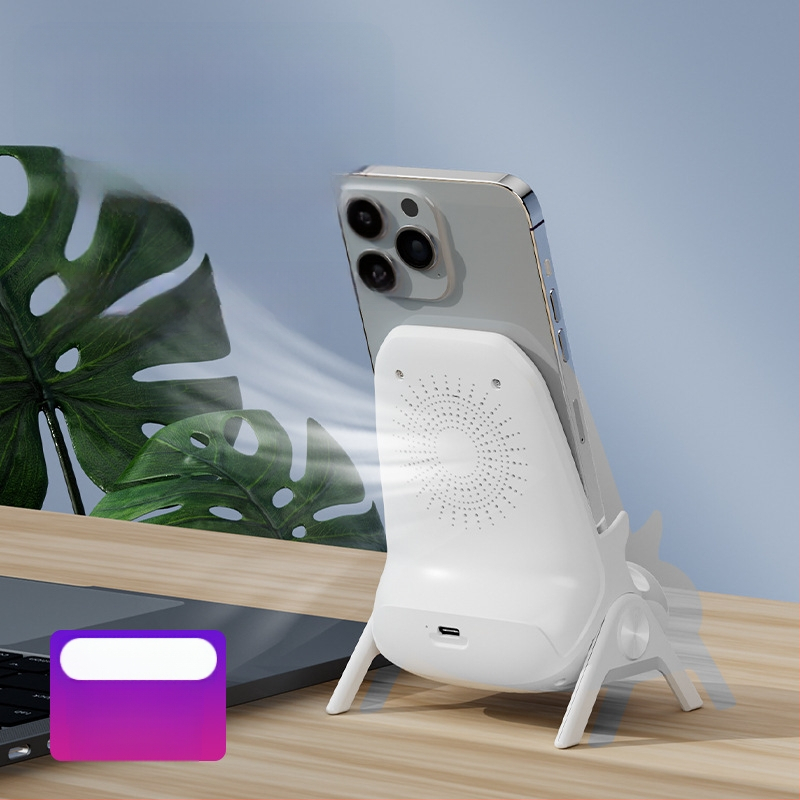 Безжично зарядно за мобилен телефон със стойка за настолен монтаж за хоризонтално или вертикално ползване, QC3.0, 2 A, 15 W, Бързо зареждане