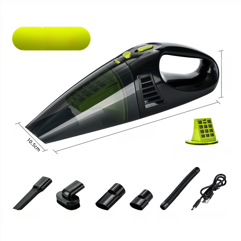 Nešiojamas drėgno ir sauso automobilio dulkių siurblys, 4500Pa siurbimo galia, 7.4V, 120W, belaidis, įkraunamas
