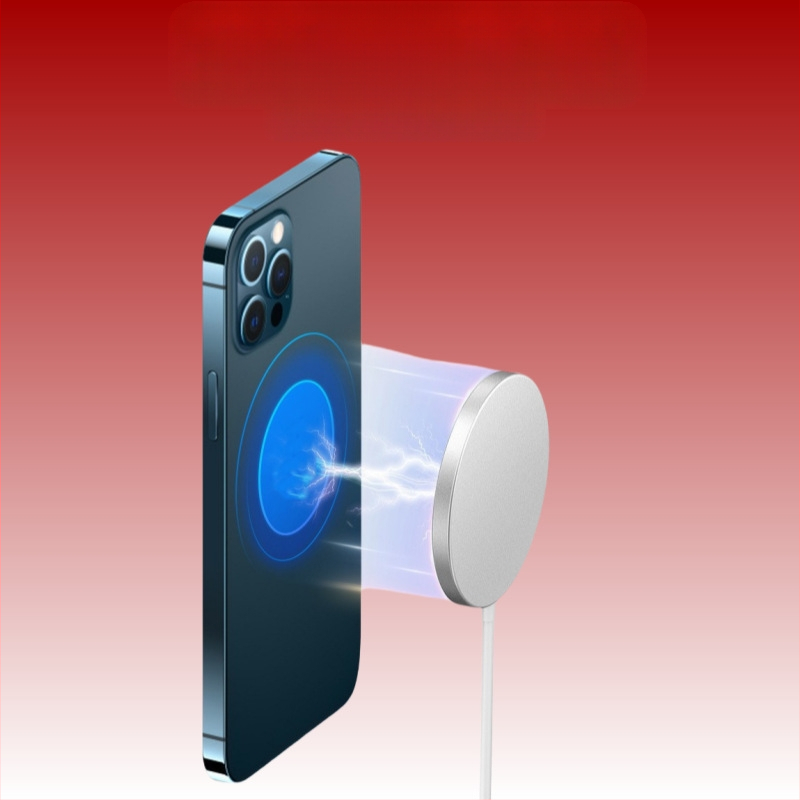 MagSafe belaidis įkroviklis su aliuminio lydinio korpusu – 15W PD magnetinis įkrovimas, suderinamas su iPhone 12