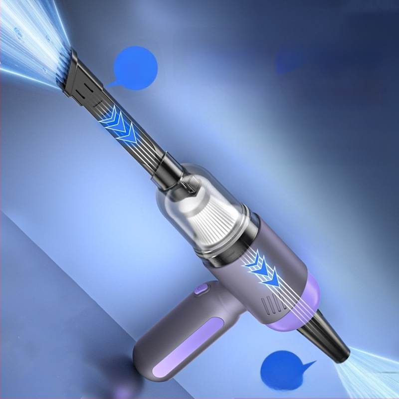 Belaidės dulkių siurblys automobiliui ir namams – galingas siurbimas 16 000 Pa, 120 W, įkraunamas, sterilizavimas ir pūtimo funkcija.