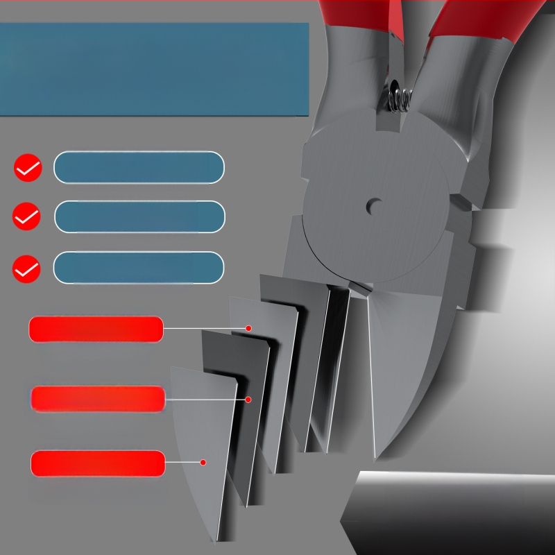 Maibu клещи с наклонени челюсти, висока твърдост, индустриално качество за рязане, 130 g, за пластмаса