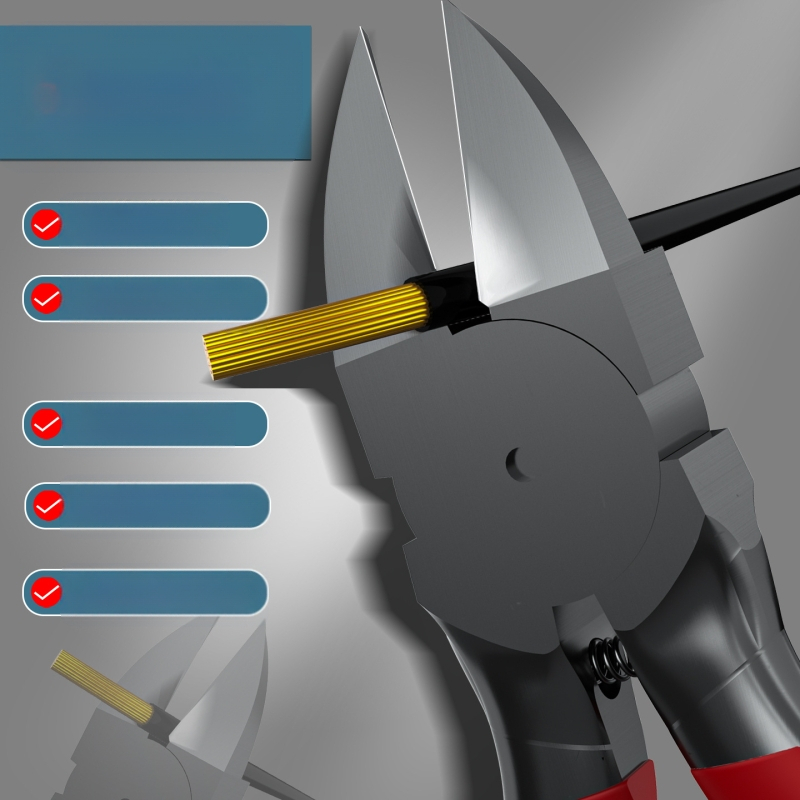 Maibu клещи с наклонени челюсти, висока твърдост, индустриално качество за рязане, 130 g, за пластмаса