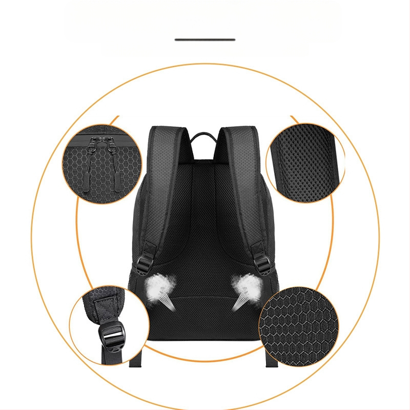 Fotbalový tréningový batoh s veľkým objemom, vodeodolný, samostatný priestor na topánky, priedušný, zahnuté ramenné popruhy, Oxford látka