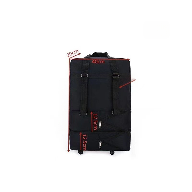 Geantă de bagaje pliabilă cu roți universale, 1,6 kg, țesătură Oxford, impermeabilă și extensibilă, pentru călătorii de afaceri
