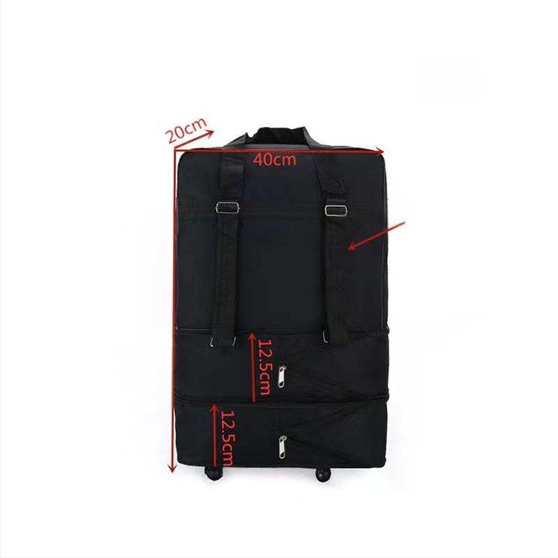 Geantă de bagaje pliabilă cu roți universale, 1,6 kg, țesătură Oxford, impermeabilă și extensibilă, pentru călătorii de afaceri
