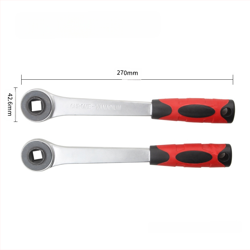 Трещотков ключ с пагодова връзка, стъпкови глави и четириглав квадратна глава за демонтаж на клапан