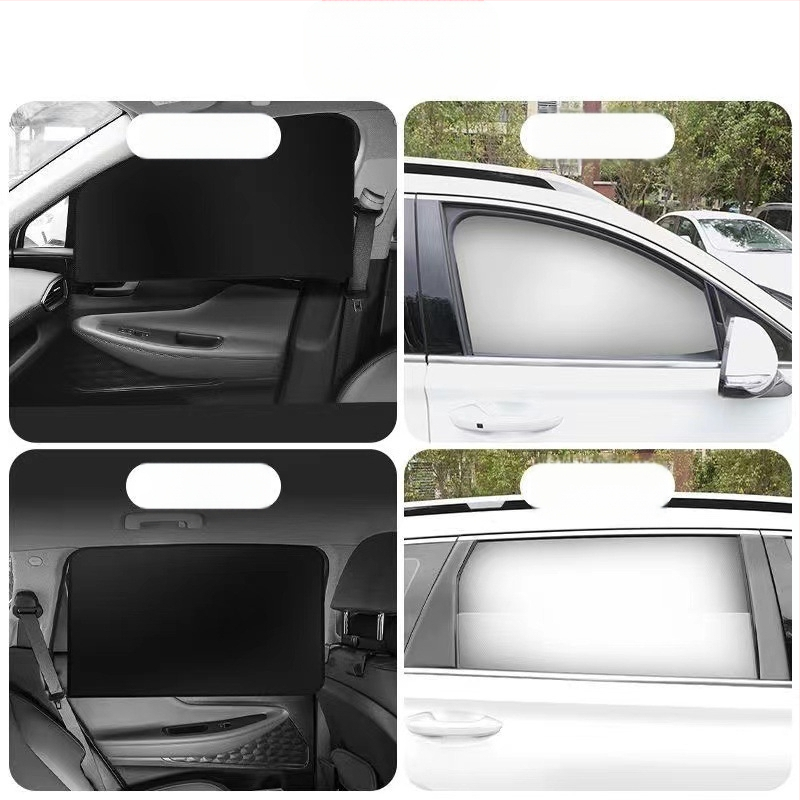 Magnetinė automobilių langų skydelis - sidabru dengtas audinys, atspindintis, šilumos izoliacija, pritaikomas, universalus montavimas