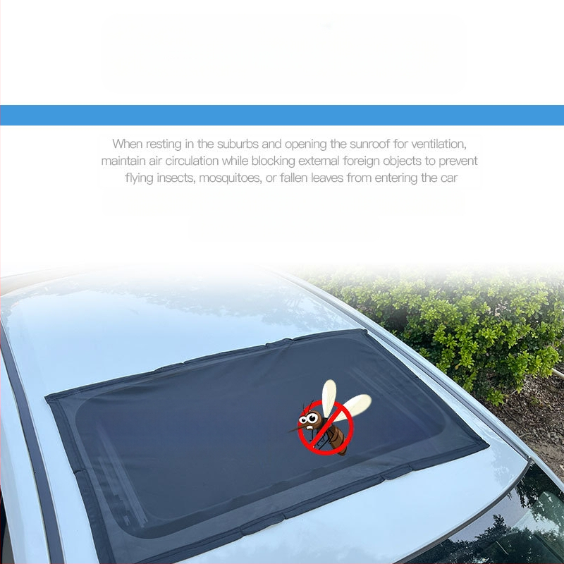 Automobilio stogo lango tinklinė užuola, nuo uodų, permatoma, kabantis montavimas, bendriems modeliams, palaiko logotipo spaudą