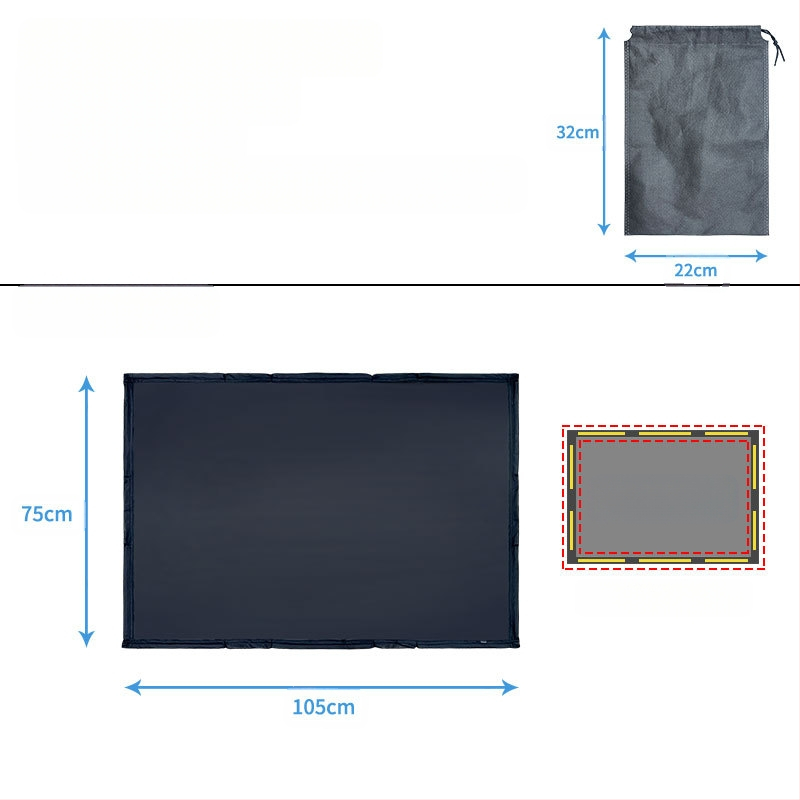 Automobilio stogo lango tinklinė užuola, nuo uodų, permatoma, kabantis montavimas, bendriems modeliams, palaiko logotipo spaudą
