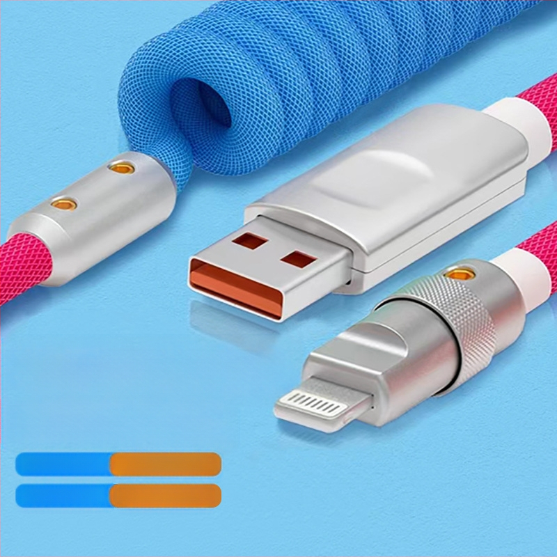 Xinyan Apple PD nabíjací kábel pre iPhone 14 – Viac rozhraní: Lightning, USB-C, Micro USB, Mini USB; Pletený kábel, 120W rýchle nabíjanie