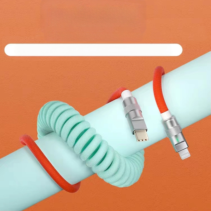 Xinyan Apple PD nabíjací kábel pre iPhone 14 – Viac rozhraní: Lightning, USB-C, Micro USB, Mini USB; Pletený kábel, 120W rýchle nabíjanie