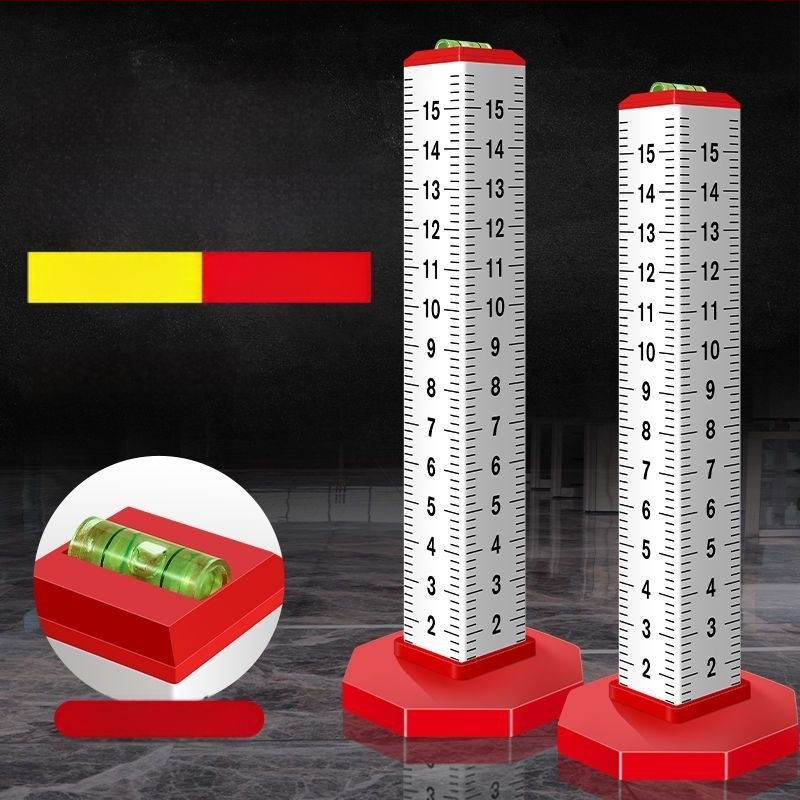 Четиристранен алуминиев сплав нивелиращ и хоризонтален позициониращ измервател за зидария и облицовка