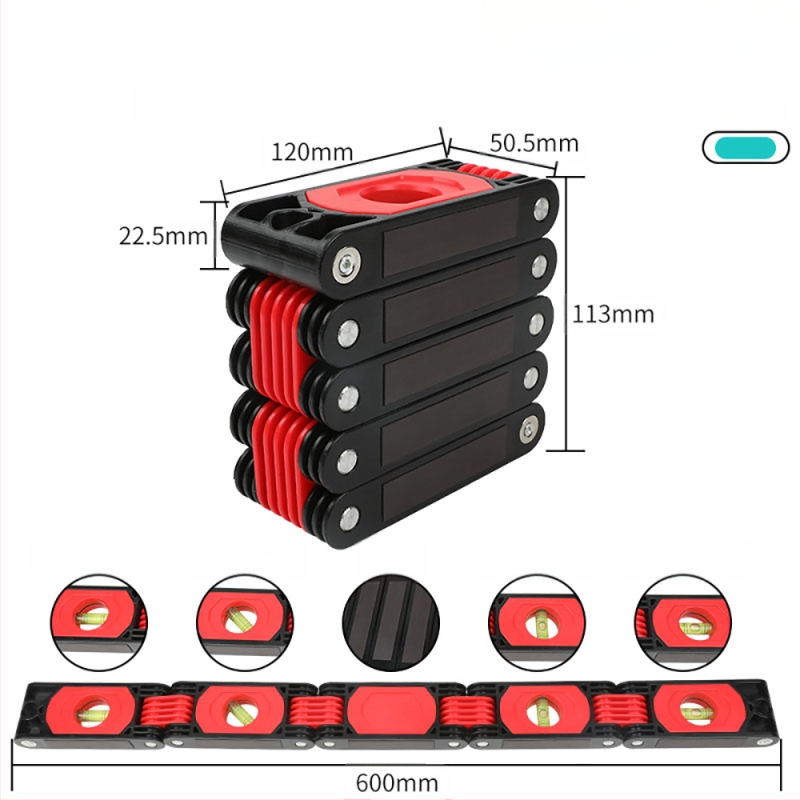 Високопрецизен сгъваем нивелир-измервател за дървообработване, магнитен ъгломер, многофункционален измервателен инструмент