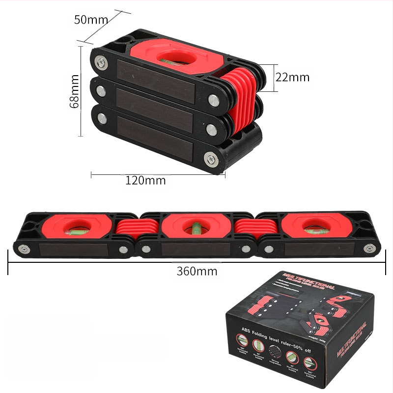 Високопрецизен сгъваем нивелир-измервател за дървообработване, магнитен ъгломер, многофункционален измервателен инструмент