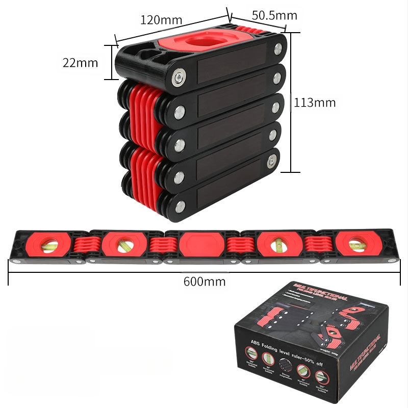 Високопрецизен сгъваем нивелир-измервател за дървообработване, магнитен ъгломер, многофункционален измервателен инструмент