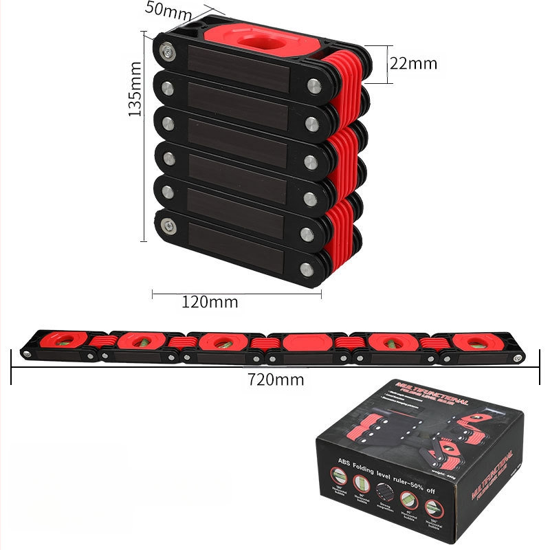 Високопрецизен сгъваем нивелир-измервател за дървообработване, магнитен ъгломер, многофункционален измервателен инструмент