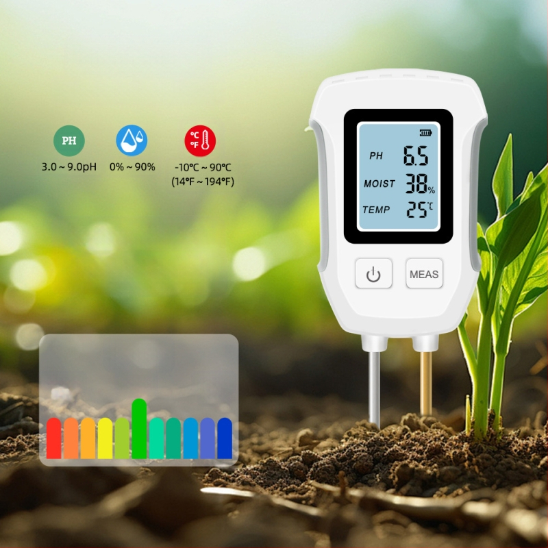 Δοκιμαστής εδάφους 6 σε 1 με μετρήσεις pH, υγρασίας, φωτεινότητας και γονιμότητας | Μοντέλο THE01879, Κωδικός προϊόντος 1000509934