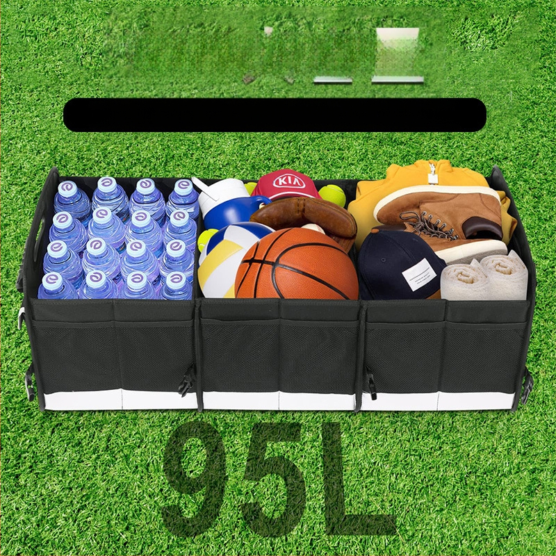 Poliesterio automobilio bagažinės laikymo dėžė, sulankstoma su rankena, logotipo spausdinimas