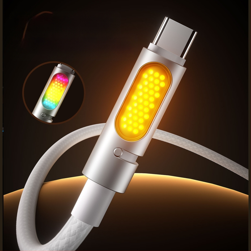 Aromaterapijski USB-C auto kabl za podatke, silikon, jedna glava, brzo punjenje 240W