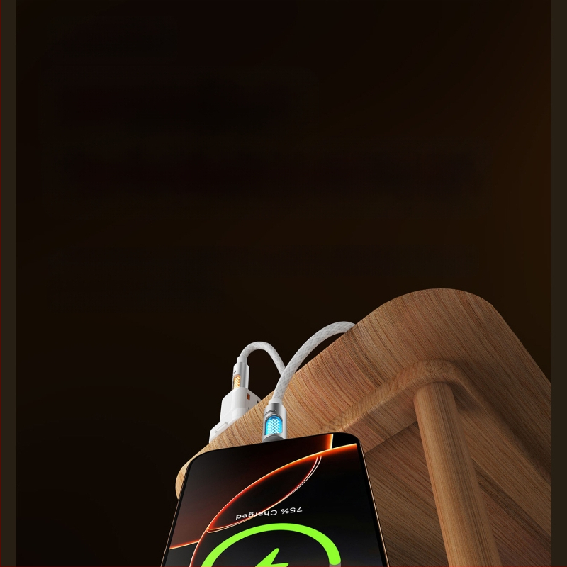 Aromaterapijski USB-C auto kabl za podatke, silikon, jedna glava, brzo punjenje 240W