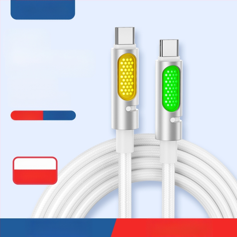 Aromaterapijski USB-C auto kabl za podatke, silikon, jedna glava, brzo punjenje 240W