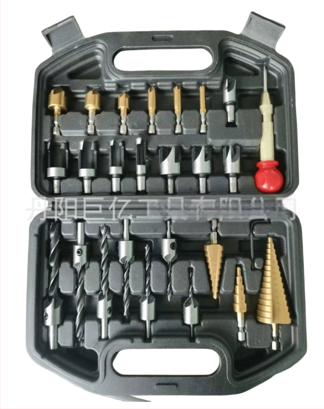 26-частен комплект дърводелски свредла: пагода свредло, центровач, дърводелско триостро свредло