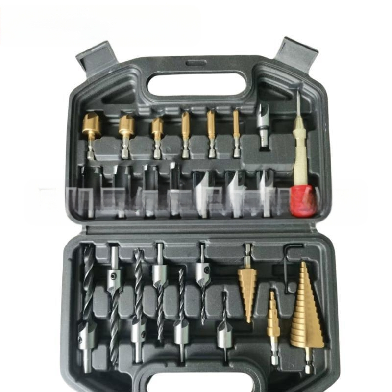 26-частен комплект дърводелски свредла: пагода свредло, центровач, дърводелско триостро свредло