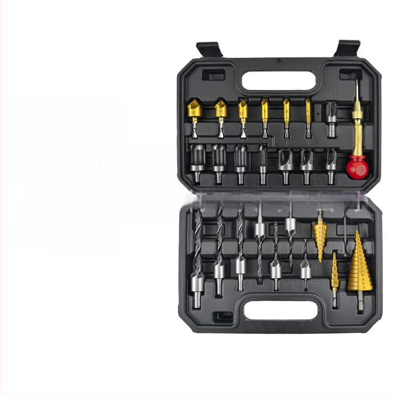 26-частен комплект битове за дървообработване: фаскиращи битове, центриращ удар и пагода битове