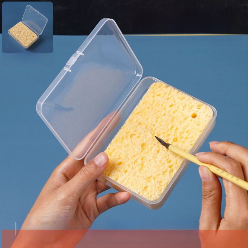 Gouache és akvarell festéséhez készült szivacs – nedvszívó, tároló doboz, anyag: faipulp pamut