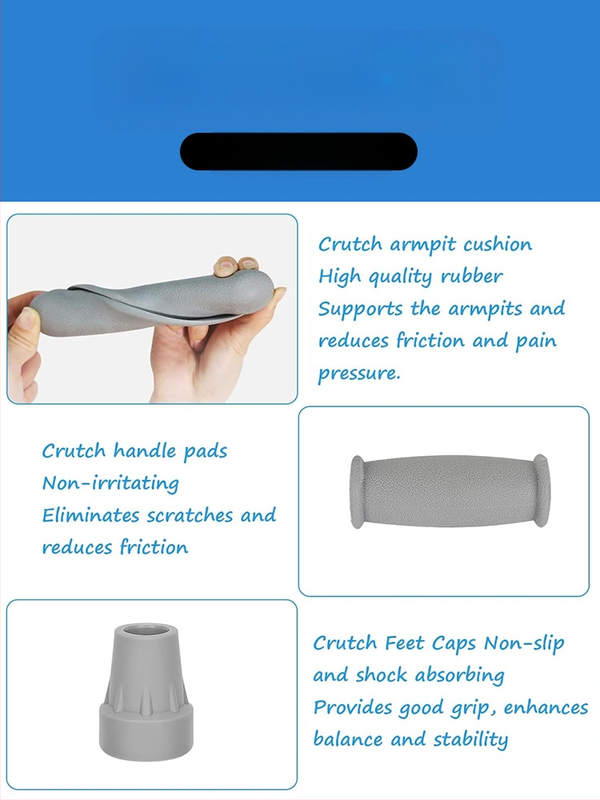 Ramentų priedai, 3 dalių komplektas su pažastų pagalvėle, pėdos gaubtu ir neslystančia kilimėle