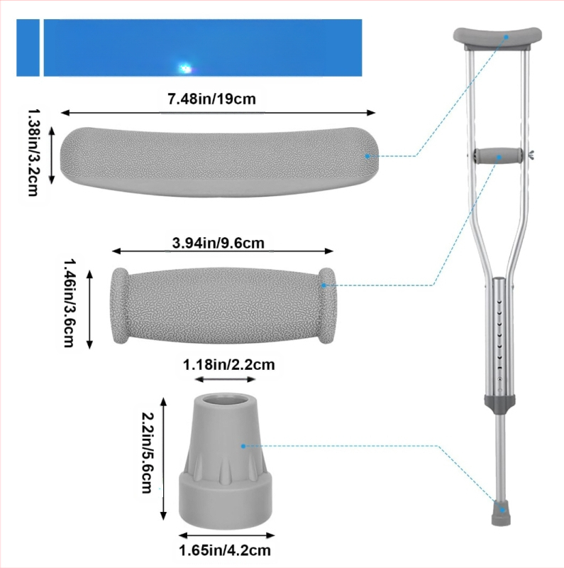 Ramentų priedai, 3 dalių komplektas su pažastų pagalvėle, pėdos gaubtu ir neslystančia kilimėle