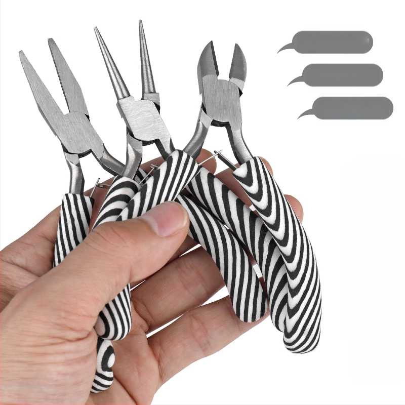 Ръчно изработени клещи за бижута – комплект за DIY домашна употреба, мини клещи с остър нос и наклонена глава за нанизване на мъниста