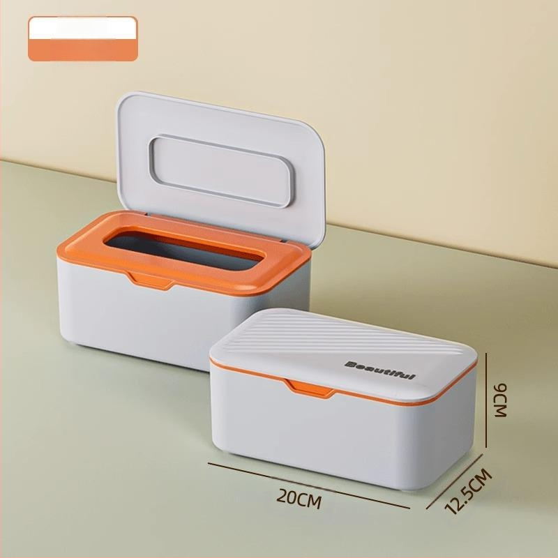 Θήκη για χαρτοπετσέτες επιτραπέζια με καπάκι, πλαστική, ανθεκτική στη σκόνη, αποθήκευση υγρών μαντηλών