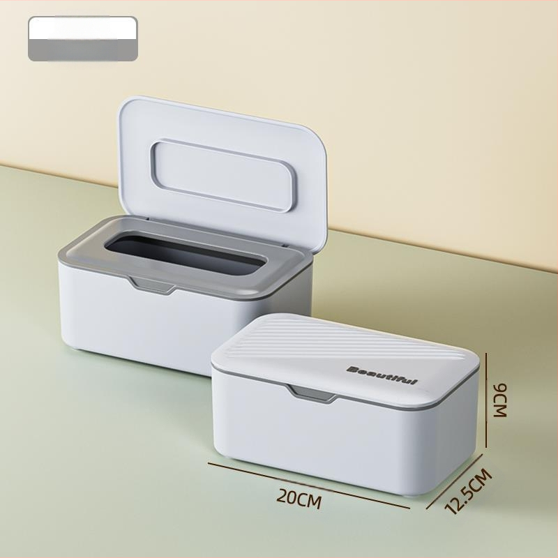 Θήκη για χαρτοπετσέτες επιτραπέζια με καπάκι, πλαστική, ανθεκτική στη σκόνη, αποθήκευση υγρών μαντηλών