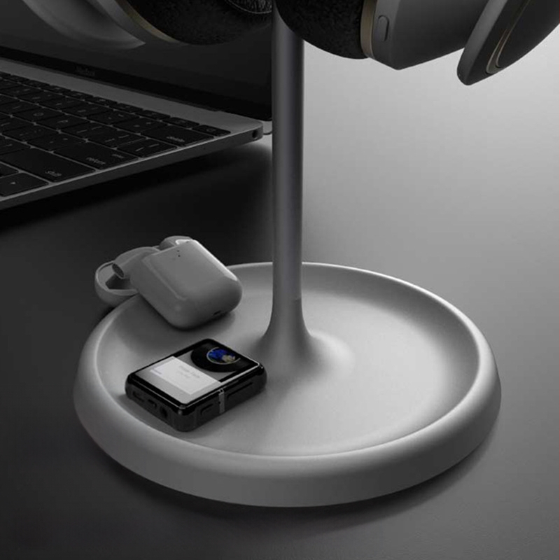 Suport pentru căști de birou din aliaj de aluminiu și ABS, design simplu, pentru căști de calculator