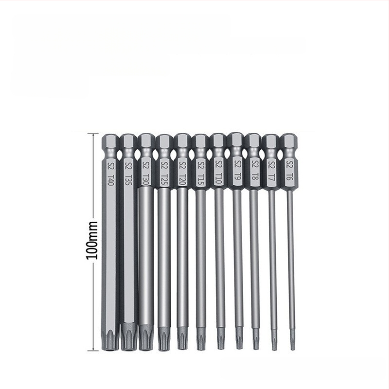 Bozhi 11 vnt plum blossom tuščių bitų rinkinys, chromo-vanadžio plienas, izoliotas, magnetizmas neteikia