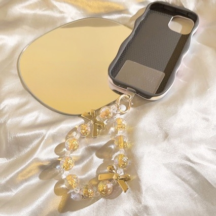 Ланярд за мобилен телефон със мънисти и панделка, ръчна изработка, пластмасов материал, полиестерно въже, метална катарама, марка 888888