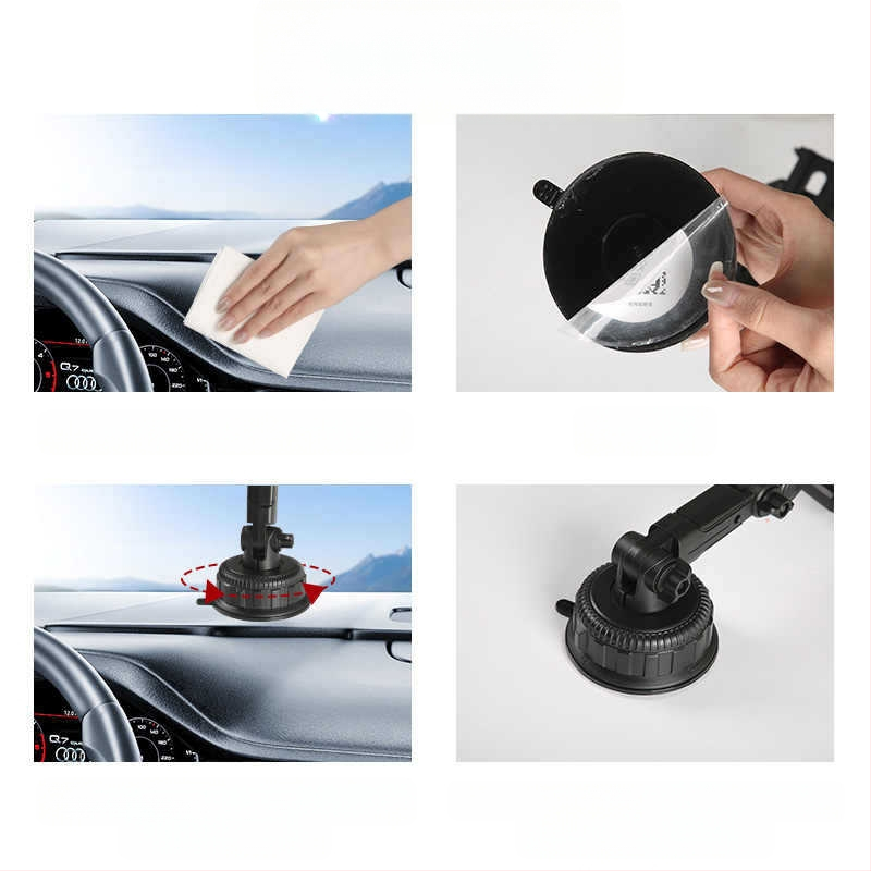 Универсален държач за телефон и навигация за автомобил с вакуумна основа за табло — Yiyi