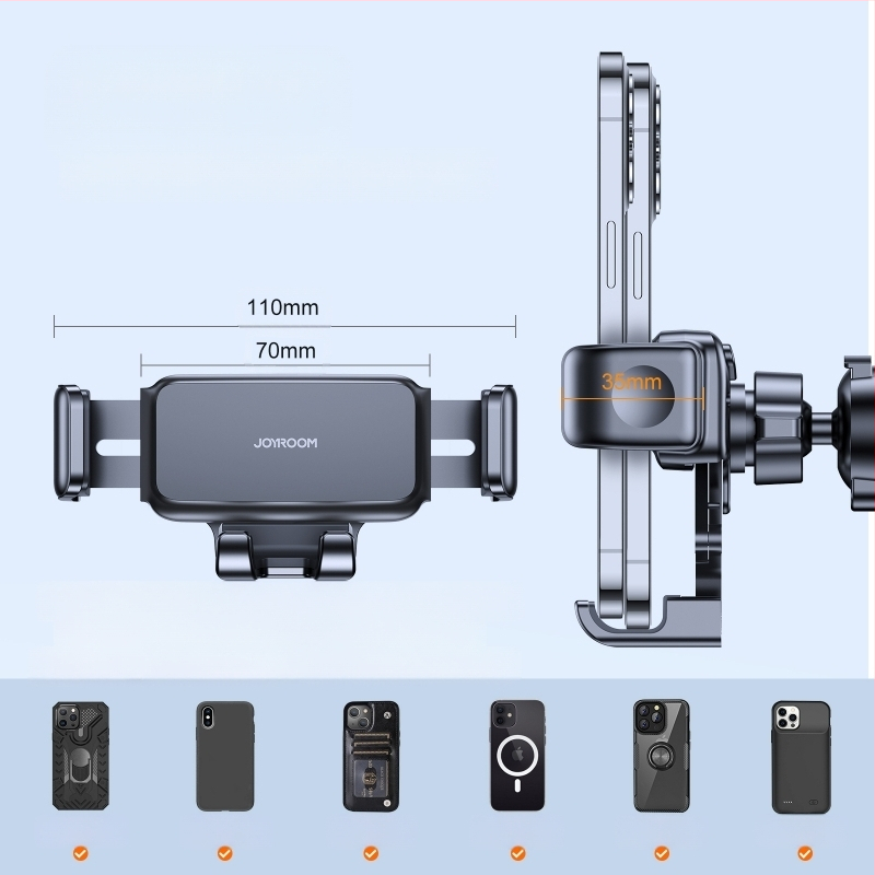 Държач за кола за сгъваем екран: Honor Magic Vs 2, Huawei Mate X2/X3 – съвместим с въздуховод и табло; монтаж: щипка, лепило или вакуум