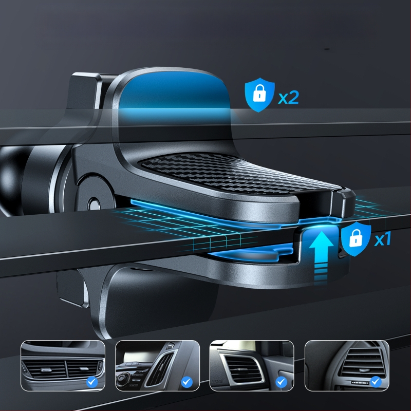 Държач за кола за сгъваем екран: Honor Magic Vs 2, Huawei Mate X2/X3 – съвместим с въздуховод и табло; монтаж: щипка, лепило или вакуум